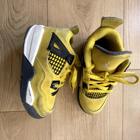 Air Jordan 4 Yellow Color, Baby/Toddler Sneakers Size 9C - Picture 11 of 16